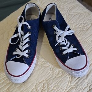 Converse Blue and White Canvas Sneakers